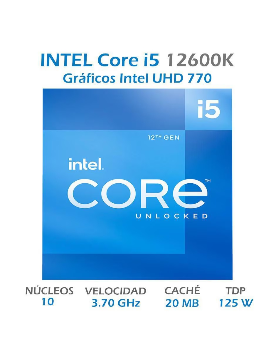 Procesador INTEL Core i5-12600K, 3.70 Ghz, 10 Core, Lga1700 BX8071512600K - Image 2