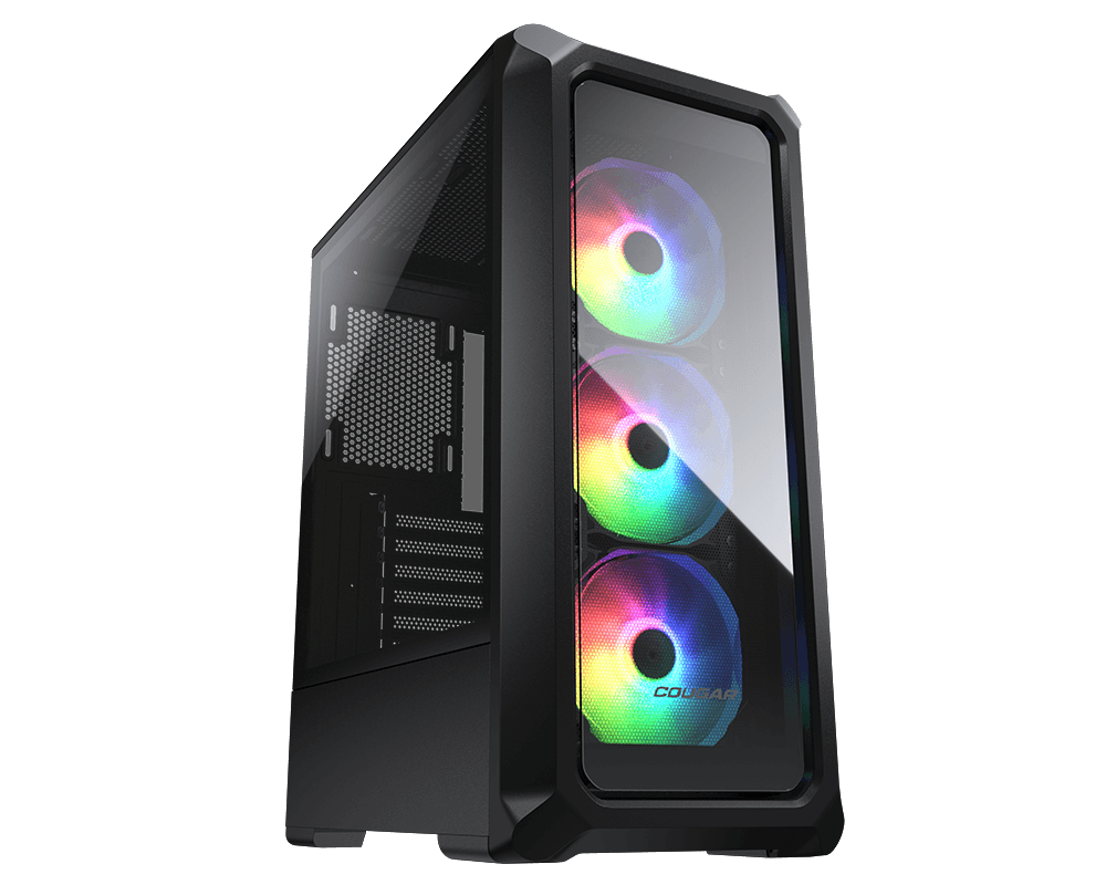 Gabinete Cougar Archon 2 RGB / Negro / ARGB / Mid Tower Case / Cristal Templado / 3 Ventiladores / 385CC50.0003