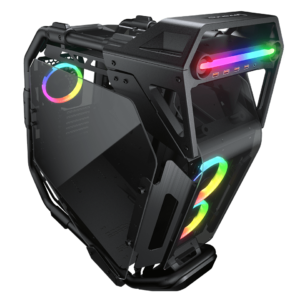 Gabinete Cougar Cratus / Armazón de Tubo construido en 3d / Cristal templado / RGB / Media Torre / Negro / 385LMS0.0001