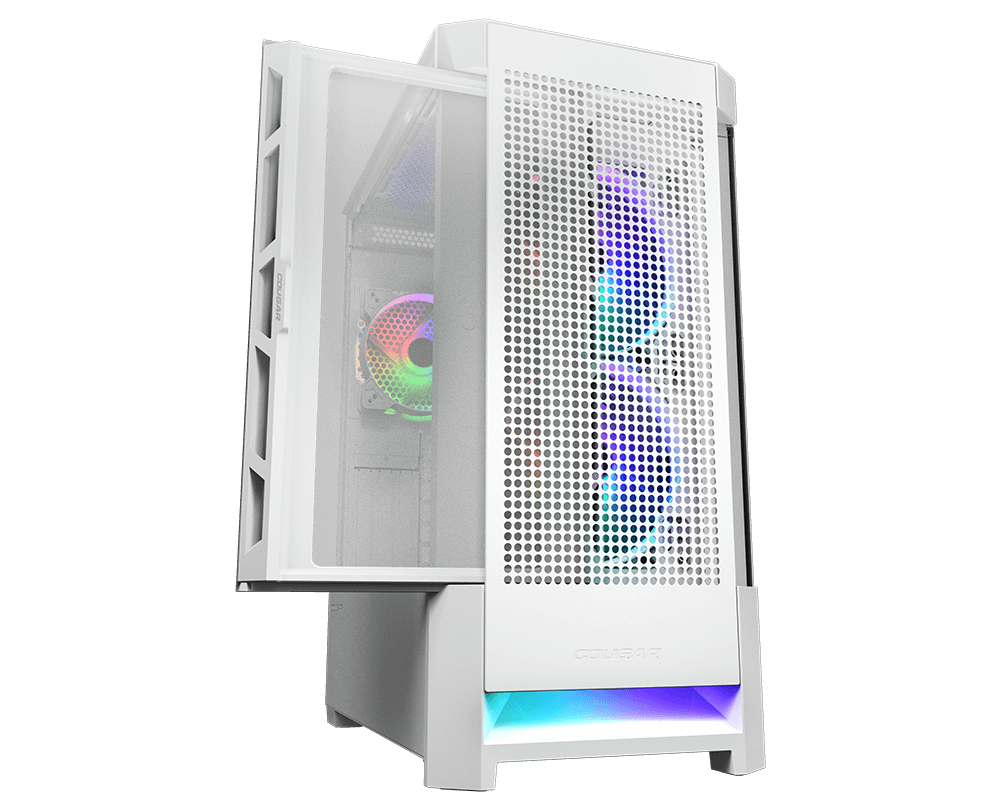 Gabinete Cougar AIRFACE RGB con Ventana / Midi-Tower / Mini-ITX, Micro-ATX, ATX, CEB / USB 3.0, 2.0 / sin Fuente / 3 Ventiladores ARGB Instalados / Blanco - Image 2