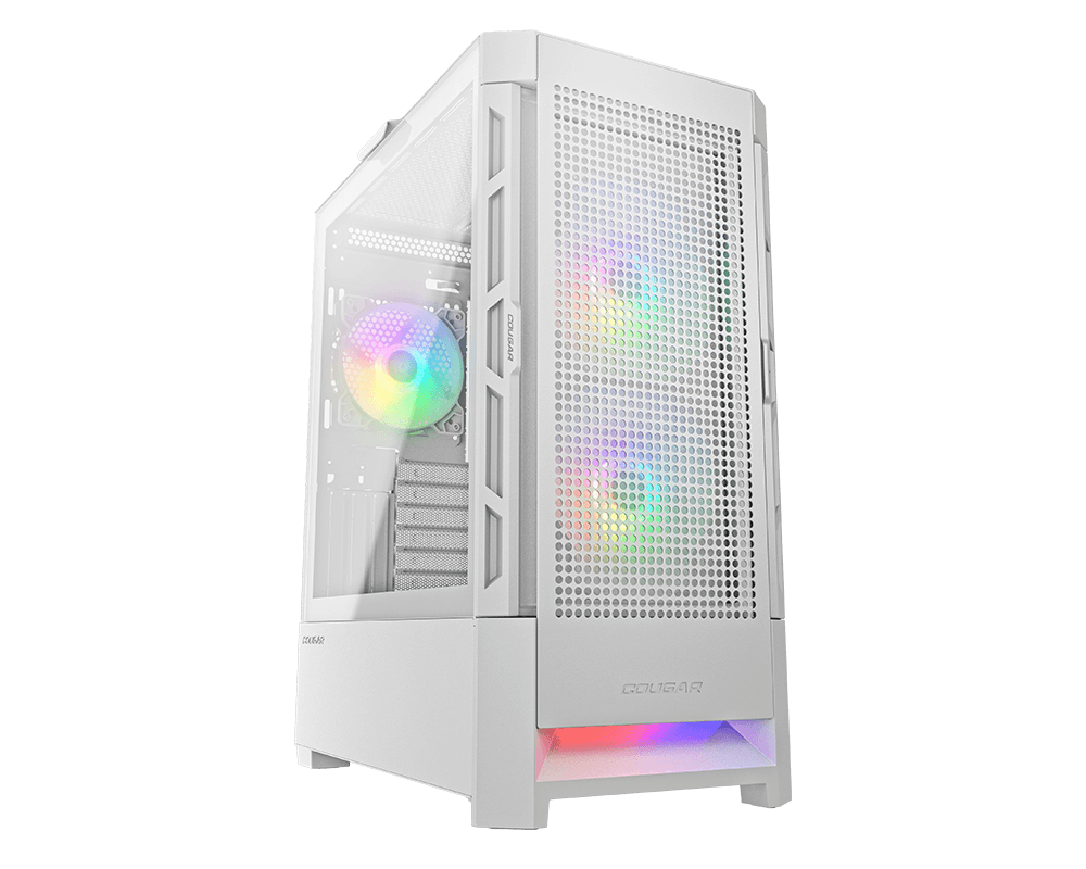 Gabinete Cougar AIRFACE RGB con Ventana / Midi-Tower / Mini-ITX, Micro-ATX, ATX, CEB / USB 3.0, 2.0 / sin Fuente / 3 Ventiladores ARGB Instalados / Blanco