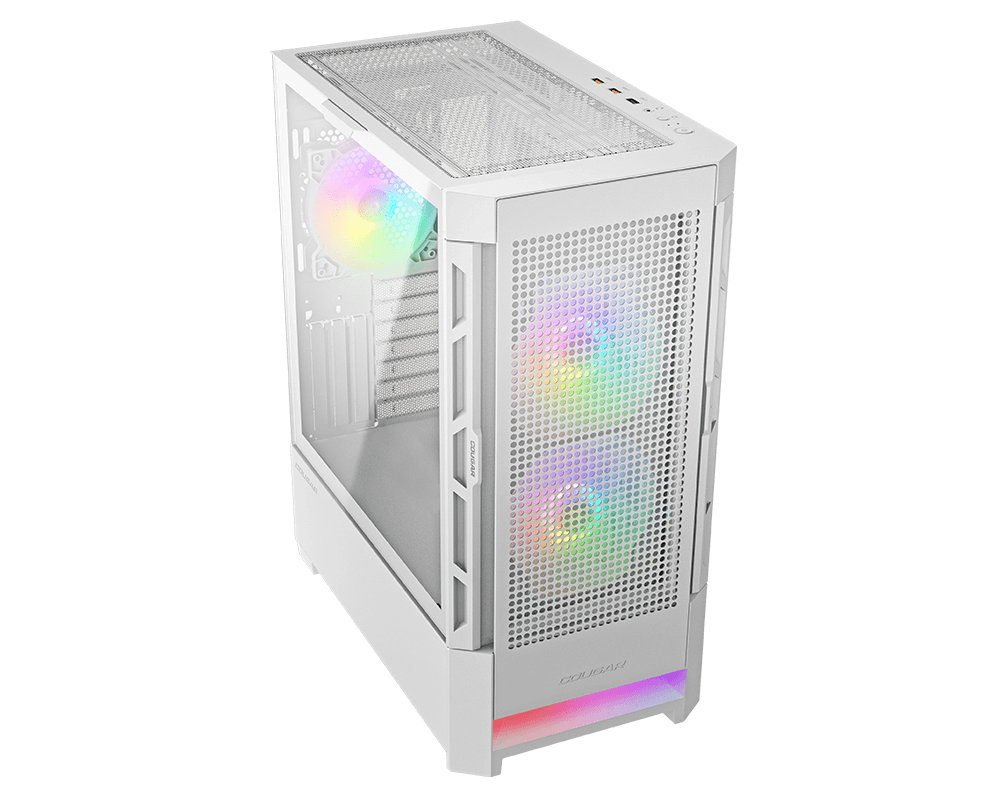 Gabinete Cougar AIRFACE RGB con Ventana / Midi-Tower / Mini-ITX, Micro-ATX, ATX, CEB / USB 3.0, 2.0 / sin Fuente / 3 Ventiladores ARGB Instalados / Blanco - Image 3