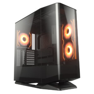 Gabinete Cougar FV270 RGB / Midi-Tower / ATX, CEB, EATX, Micro-ATX, Mini-ITX / USB 3.0 / 4 Ventiladores Instalados / Negro