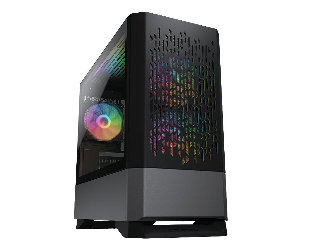 Gabinete Cougar MG140 Air RGB / Mini Tower / Micro-ATX, Mini-ITX / USB 3.0 / Ventana Lateral / Negro