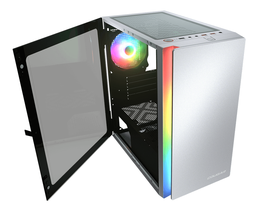 Gabinete Cougar Purity RGB / Mini-Tower / Mini-ITX, Micro-ATX / USB 3.0, USB 2.0 / 1 Ventilador ARGB Instalado / Blanco - Image 2