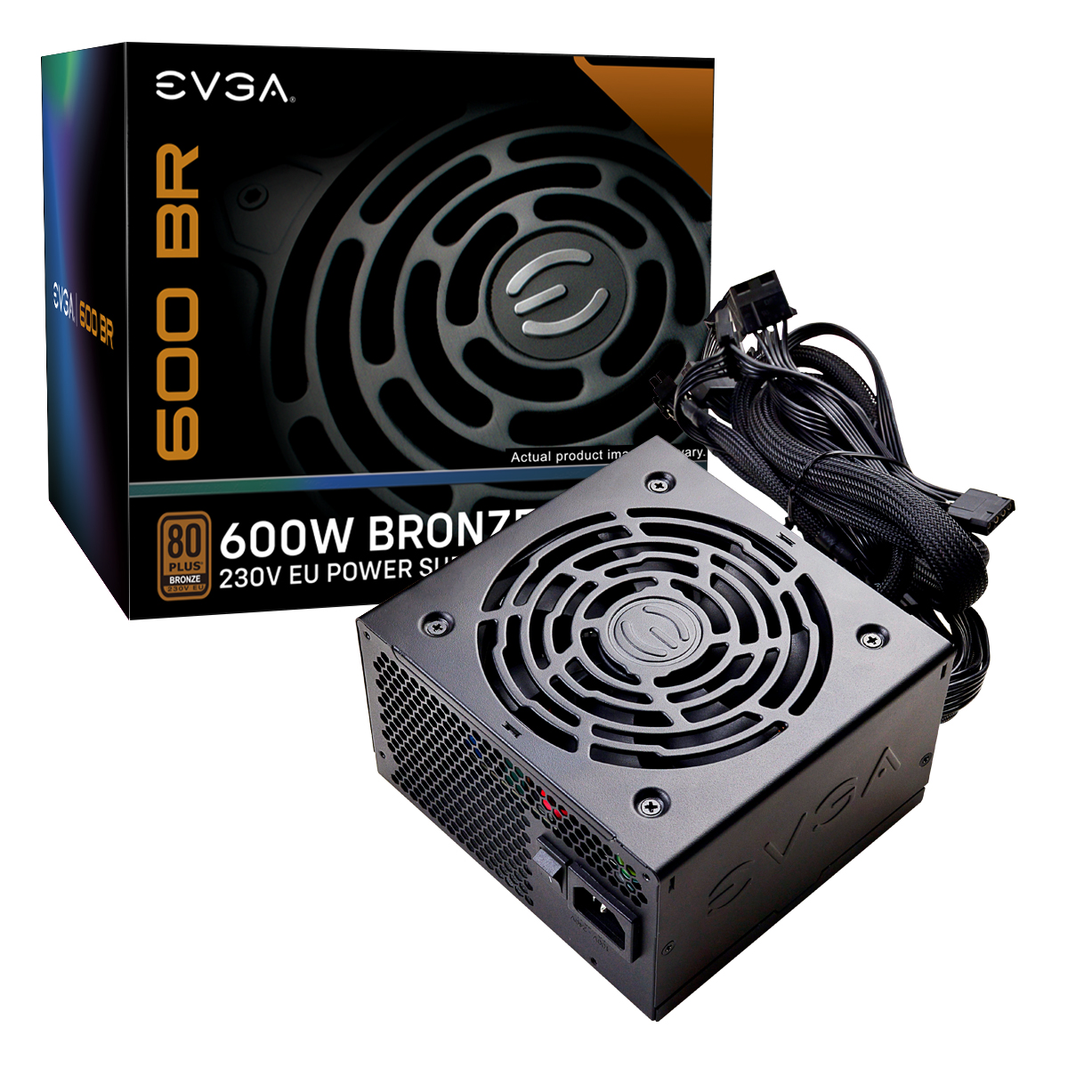 Fuente de poder 600W Certificacion 80+ Bronze / EVGA 600BR / 100-BR-0600-K1