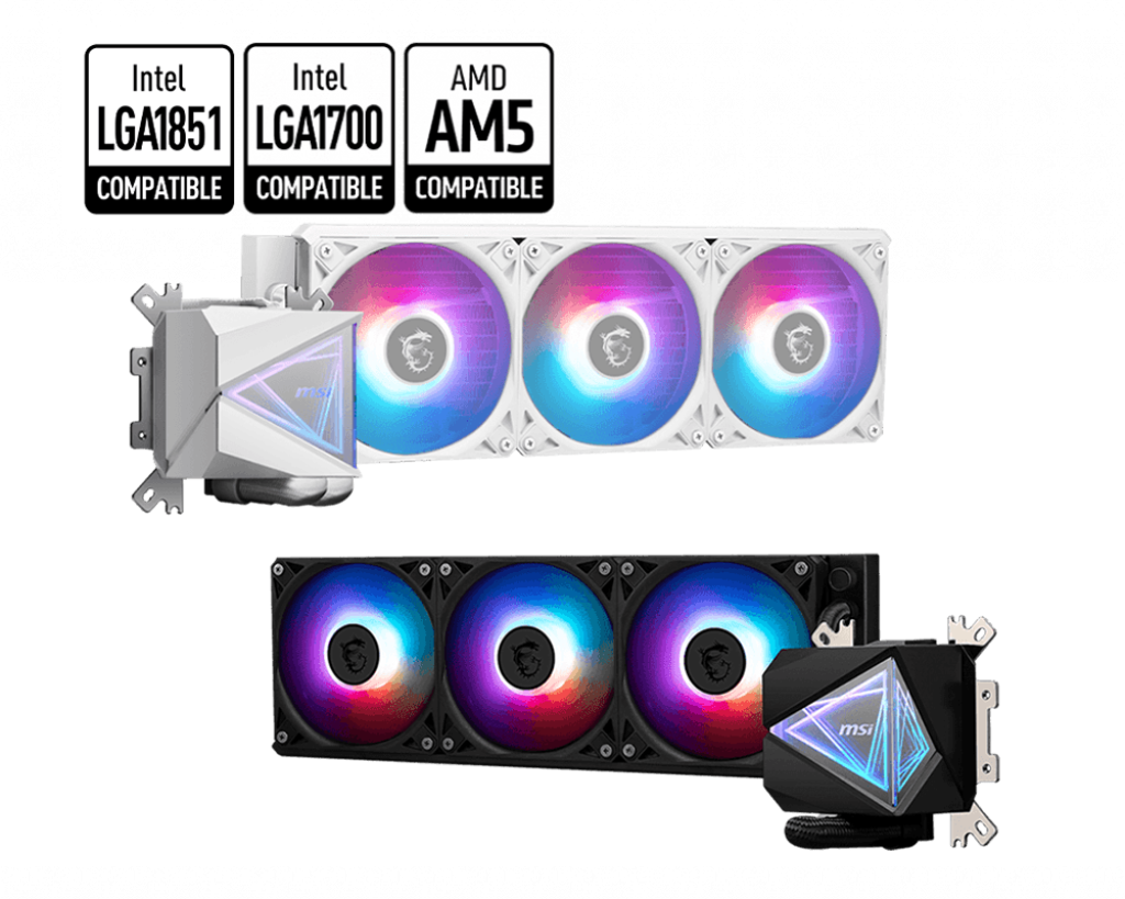 Enfriamiento Liquido MSI MAG CORELIQUID I360 / ARGB / PWM / 3400RPM / LGA 1851 / AM5 / Negro