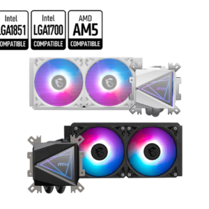 Enfriamiento Liquido MSI MAG CORELIQUID I240 ARGB PWM 3400RPM LGA 1700 AM5 Negro