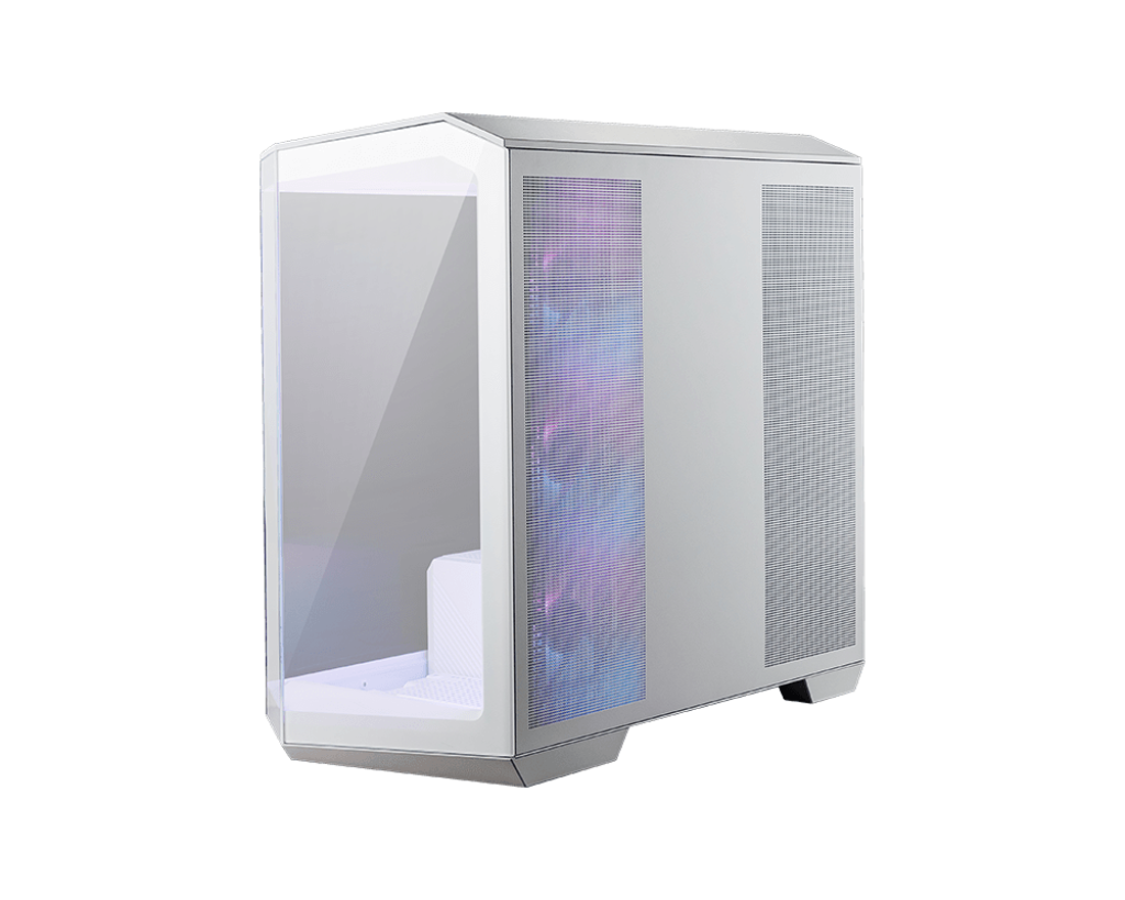 Gabinete MSI MAG PANO M100R PZ / Cristal / ARGB / Micro-Tower, Micro-ATX/ITX / USB 3.2 / Sin Fuente / 4 Ventiladores ARGB Instalados / Blanco / MAG PANO M100R PZ WHITE / Solo compatible con tarjetas madre MSI PROJECT ZERO - Image 2