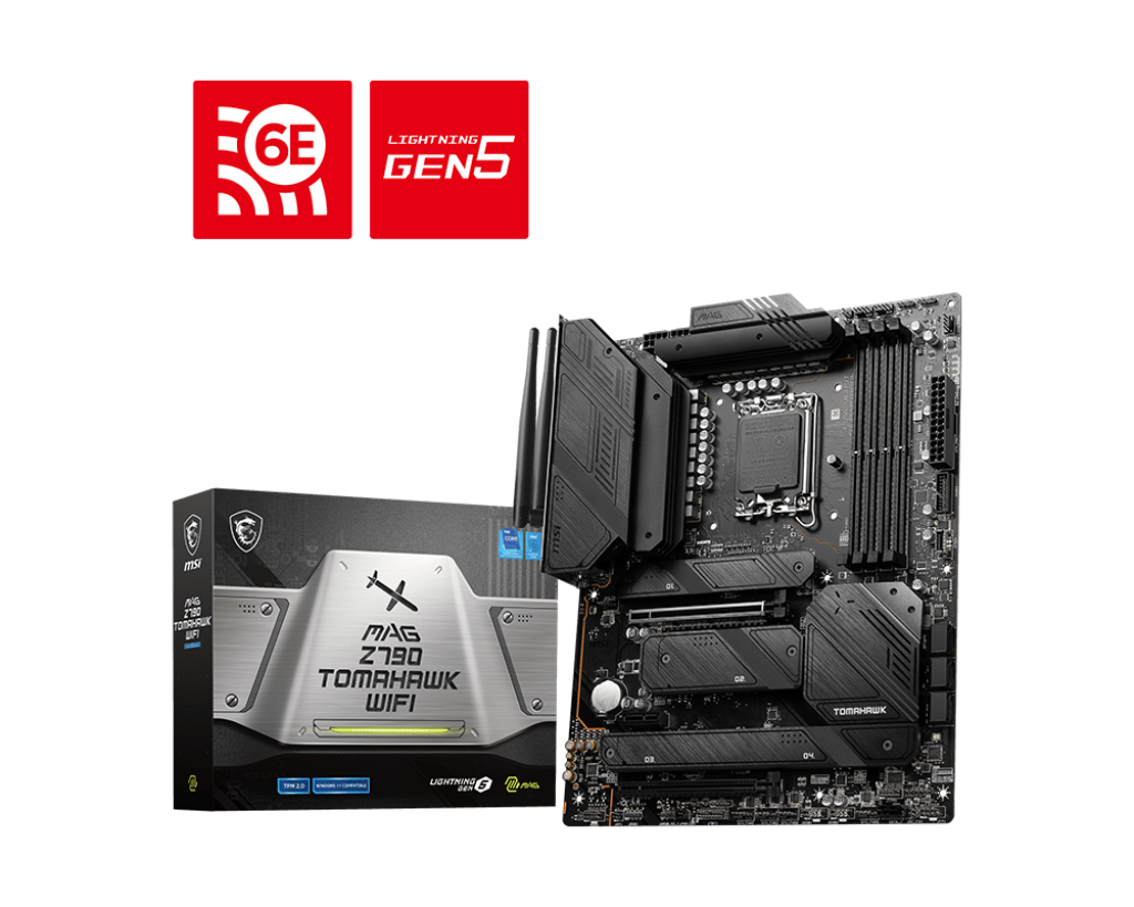 Tarjeta Madre MSI MAG Z790 Tomahawk WiFi / DDR5 / Compatible con procesadores Intel de 12ª/13ª generación / LGA 1700 / PCIe 5.0 / M.2 / LAN de 2.5 Gbps / USB 3.2 Gen2 / Wi-Fi 6E / ATX