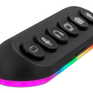 Usb HUB Streamplify Deck 5 / 4 x USB 3.0, 1 x USB 2.0 / RGB / 12V / Color Negro