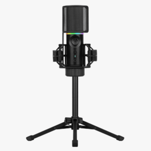 Micrófono Streamplify Rgb Con Tripode Y Filtro Anti Pop / Negro / 4251442506360