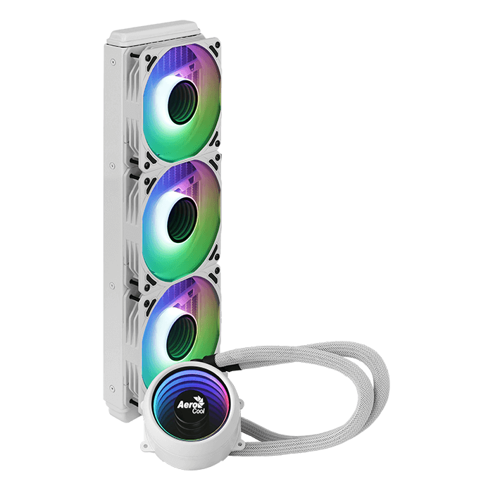 Sistema de Enfriamiento Líquido AeroCool Mirage L360 ARGB / Compatible con CPU Intel y AMD / Radiador 360mm / ARGB / Blanco