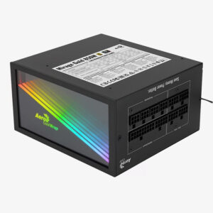 Fuente de Poder AeroCool Mirage Gold 850W / Certificación 80 Plus Gold / Modular Completa / Negro / ARGB
