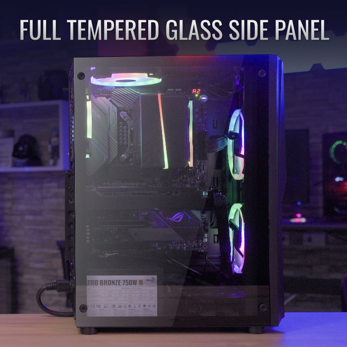 Gabinete AeroCool Mecha G V2 / ARGB / Negro / Media Torre / Cristal Templado / ATX / Sin Fuente - Image 4