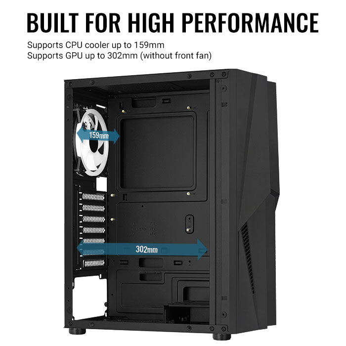Gabinete AeroCool Mecha G V2 / ARGB / Negro / Media Torre / Cristal Templado / ATX / Sin Fuente - Image 6