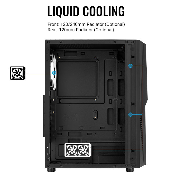 Gabinete AeroCool Mecha G V2 / ARGB / Negro / Media Torre / Cristal Templado / ATX / Sin Fuente - Image 5