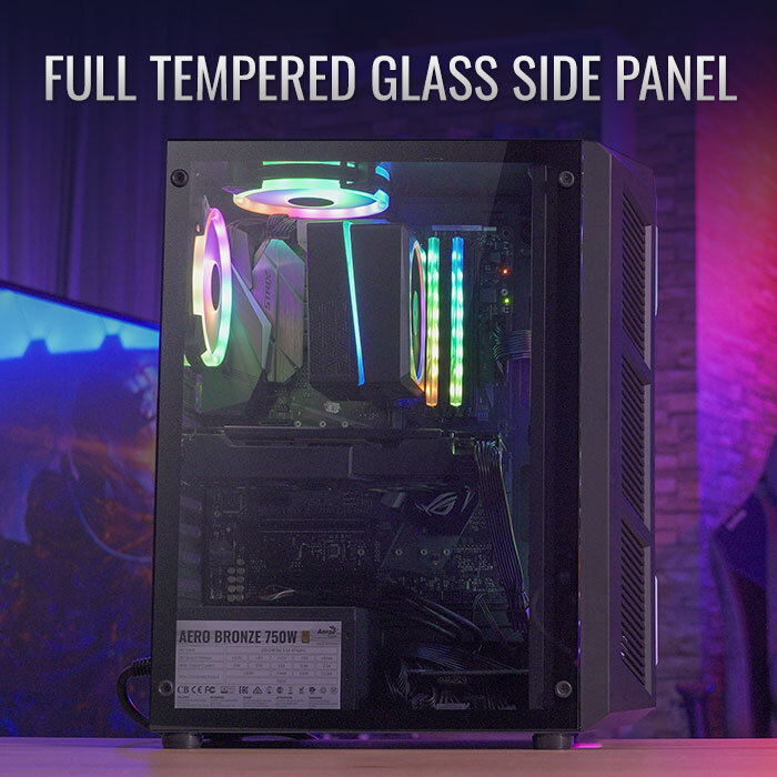 Gabinete AeroCool Prime G Black V2 / FRGB / Media Torre con Ventana / ATX / Sin Fuente - Image 5
