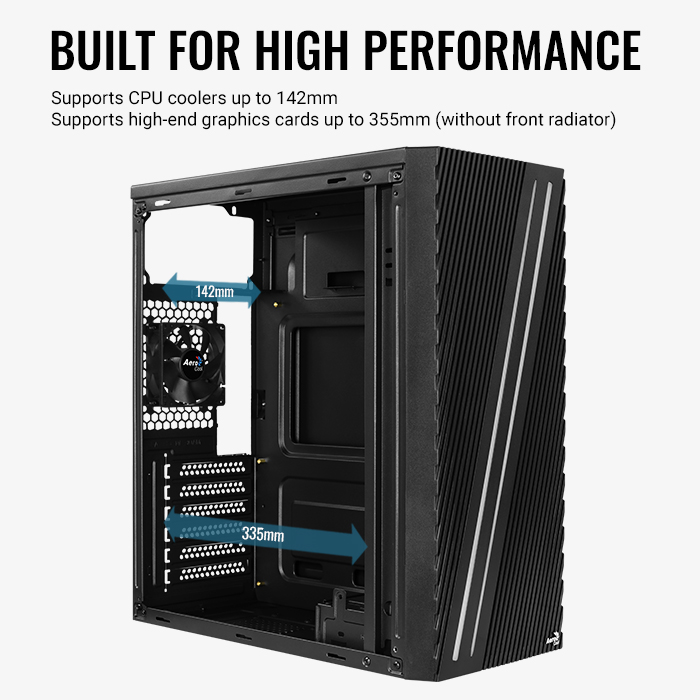 Gabinete AeroCool Streak / RGB / Con Ventana / ATX / Cristal Templado / Negro - Image 6