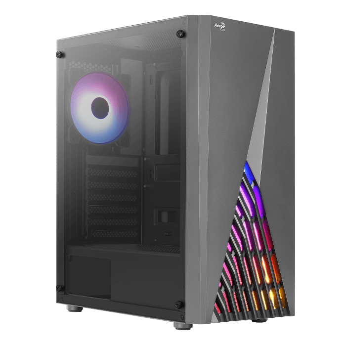 Gabinete Gamer Aerocool Delta G V2 / Mid-Tower / ATX / USB 2.0/3.0 / 4 Ventiladores / Negro