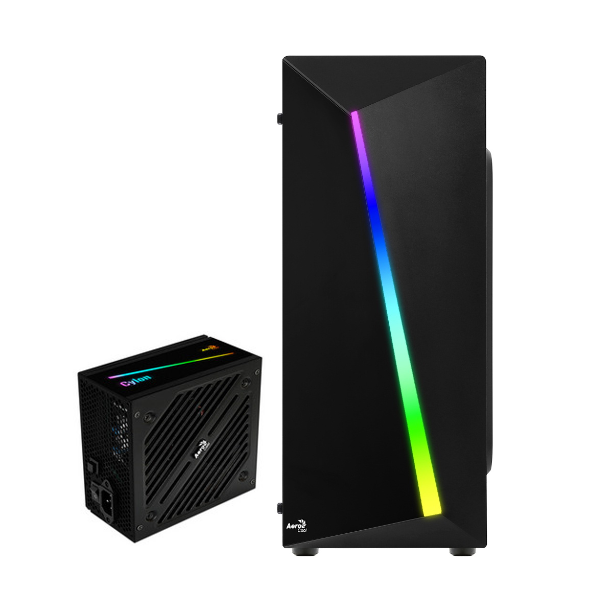 Gabinete Aerocool Cylon ARGB Negro / Midi-Tower / ATX / Fuente de Poder 700W / 80 PLUS Bronze