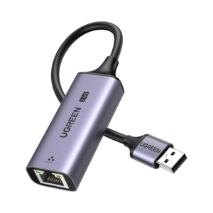 Adaptador USB-A 3.0 a Ethernet 2.5G | Chip de Última Generación RTL8156BG | Indicadores Led | Caja de Aluminio | Diseño Reforzado | Compacto y Portátil | Compatible con Laptop /PC/NAS/Enrutador/Switch de Ethernet, etc.