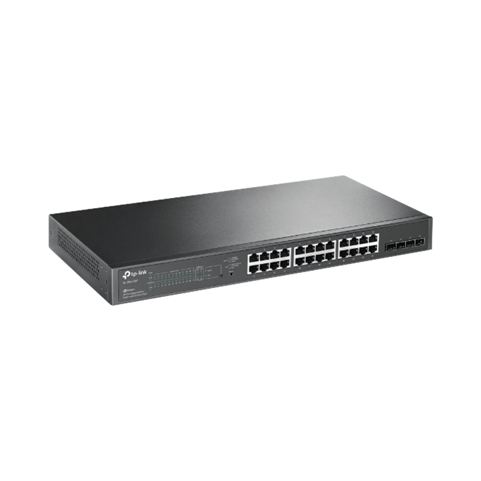 Switch PoE JetStream SDN Administrable 24 puertos 10/100/1000 Mbps + 4 puertos SFP, 24 puertos PoE, 250W, administración centralizada OMADA SDN