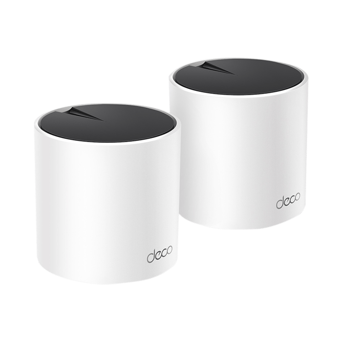 Kit 2 Routers Inalámbricos MESH Interior para Hogar / Doble Banda Wi-Fi 6 AX3000 Mbps / 3 Puerto Gigabit WAN/LAN / 2 Antenas Internas / Administración Mediante la App Deco (iOS, Android) / Protección HomeShield