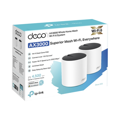Kit 2 Routers Inalámbricos MESH Interior para Hogar / Doble Banda Wi-Fi 6 AX3000 Mbps / 3 Puerto Gigabit WAN/LAN / 2 Antenas Internas / Administración Mediante la App Deco (iOS, Android) / Protección HomeShield - Image 3