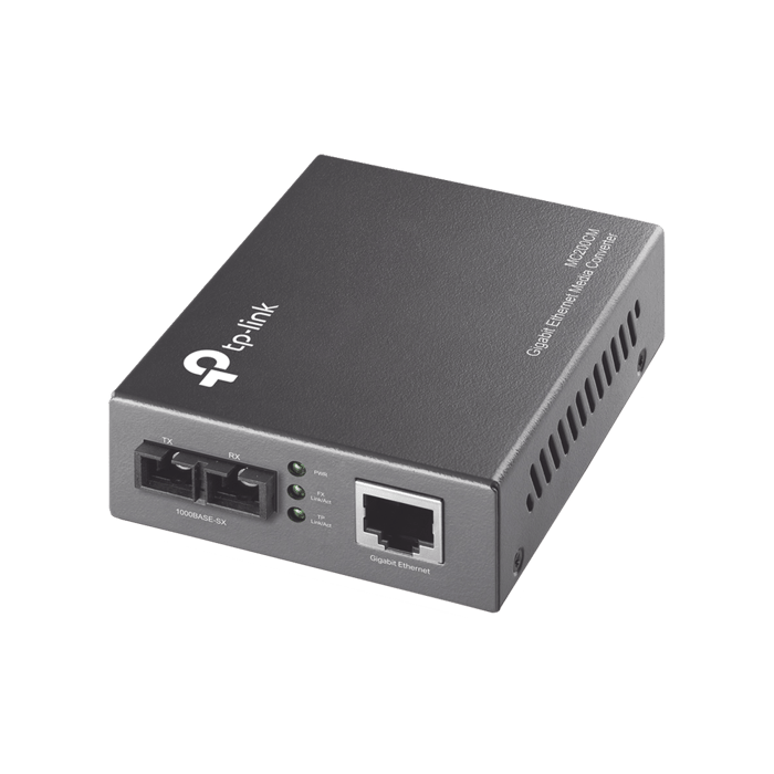 Convertidor Fibra Óptica Multimodo / 1 Puerto RJ45 10/100/1000 Mbps / Puerto Fibra Óptica SC 1000 Mbps / Hasta 550 metros / Plug and Play
