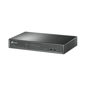 Switch PoE No Administrable de Escritorio / 8 puertos 10/100 Mbps / 4 puertos PoE af / Presupuesto 41 W / Modo extensor PoE hasta 250 metros / Calidad video prioritaria