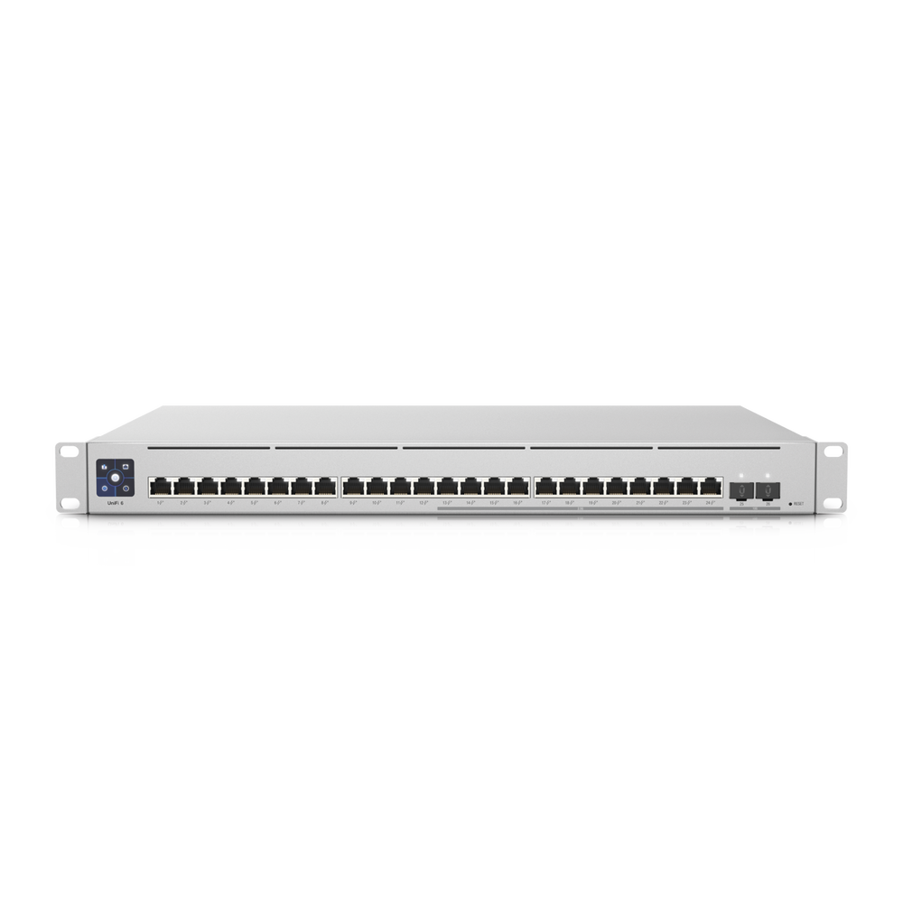 UniFi Switch Empresarial Capa 3 de 24 puertos PoE 802.3af/at (12 puertos 2.5G y 12 puertos 1G) + 2 puertos 1/10G SFP+, 400W, pantalla informativa - Image 4