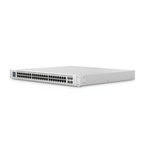 UniFi Switch Enterprise administrable capa 3, 48 puertos 2.5GbE RJ45 POE+, 4 puertos 10G SFP+, 720W, con pantalla táctil de 1.3