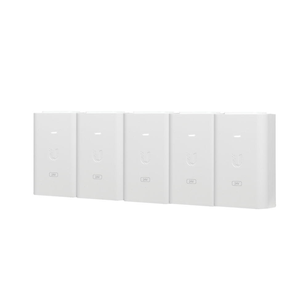 5 Unidades del Adaptador PoE Ubiquiti de 24 VDC, 1.0 A con puerto Gigabit, color blanco - Image 2