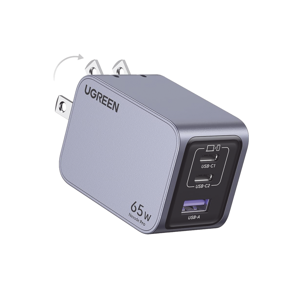 Cargador de 65W serie Nexode Pro | 3 Puertos de Carga Rápida | 2 USB-C | 1 USB-A | Tecnología GaNInfinity | PD3.1 de 65W / QC4.0 | Tecnología de Protección Térmica | Optimiza la Carga | Caja de Aluminio | Incluye Cable U - Image 2
