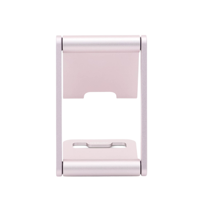 Soporte para Teléfono Celular de Aluminio / Angulo Ajustable / Amplia Compatibilidad con dispositivos de 4.7'' a 7.9'' / Antideslizante / Antiarañazos / Plegable / Color Rosa - Image 4