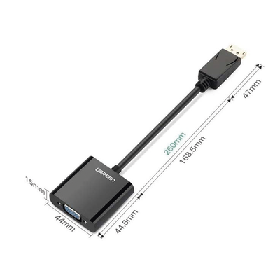 Convertidor DP Macho a VGA Hembra (negro). - Image 2