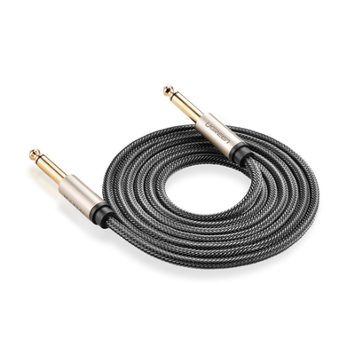 Cable de Audio Mono 6.35mm (1/4) Macho a 6.35mm (1/4) Macho / 10 Metros / Núcleo de Cobre / Blindaje Interno / Nylon Trenzado / Color Negro - Image 4