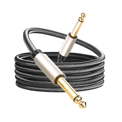 Cable de Audio Mono 6.35mm (1/4) Macho a 6.35mm (1/4) Macho / 10 Metros / Núcleo de Cobre / Blindaje Interno / Nylon Trenzado / Color Negro - Image 5