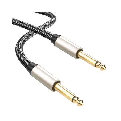 Cable de Audio Mono 6.35mm (1/4) Macho a 6.35mm (1/4) Macho / 10 Metros / Núcleo de Cobre / Blindaje Interno / Nylon Trenzado / Color Negro - Image 3