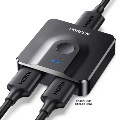 Switch/Divisor HDMI 4K 60Hz (Splitter) | Bidireccional (2 Entradas 1 Salida/1 Entrada 2 Salidas | Switch Conmutable | Led Indicador | 3D | HDR | Dolby Atmos | Potente Chip IC | Diseño Compacto | No Requiere Energía - Image 2