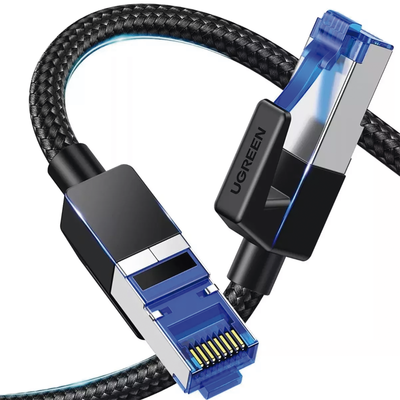 Cable Ethernet Cat8 CLASS?F/FTP Redondo con Malla de Nylon 1 Metro - Image 4