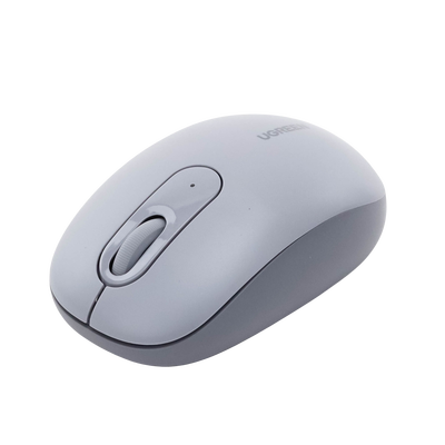 Mouse Inalámbrico 2.4G 800/1200/1600/2400 DPI / Función de 3 botones / Alcance 10m / Silencioso / Ergonómico / Anti-caída y Anti-interferencias / Color Gris / Batería Alcalina AA (incluida). - Image 4