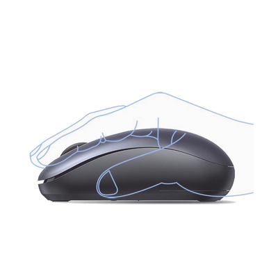 Mouse Inalámbrico 2.4G 800/1200/1600/2400 DPI / Función de 3 botones / Alcance 10m / Silencioso / Ergonómico / Anti-caída y Anti-interferencias / Color Midnight Blue / Batería Alcalina AA (incluida). - Image 5