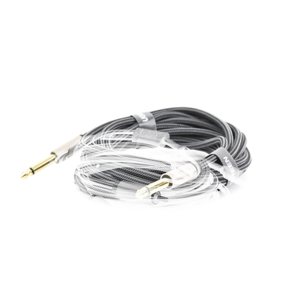 Cable de Audio Mono 6.35mm (1/4) Macho a 6.35mm (1/4) Macho / 5 Metros / Núcleo de Cobre / Blindaje Interno / Nylon Trenzado / Color Negro - Image 3