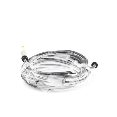 Cable de Audio Mono 6.35mm (1/4) Macho a 6.35mm (1/4) Macho / 5 Metros / Núcleo de Cobre / Blindaje Interno / Nylon Trenzado / Color Negro - Image 4