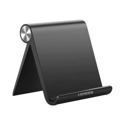 Soporte de Escritorio para Tablet / Ajustable de 0° a 100° / Goma Antiarañazos / Antideslizante / Amplia Compatibilidad con dispositivos de 4'' a 13'' / Plegable / ABS / Color Negro - Image 2