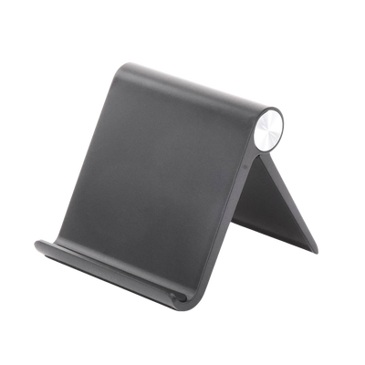 Soporte de Escritorio para Tablet / Ajustable de 0° a 100° / Goma Antiarañazos / Antideslizante / Amplia Compatibilidad con dispositivos de 4'' a 13'' / Plegable / ABS / Color Negro - Image 3