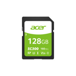 MEMORIA SD ACER SC300 128GB R:160MB/S, W:120MB/s, UHS-I