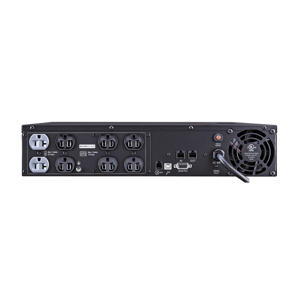 UPS 2000 VA/1540 W, Topología Línea Interactiva, Entrada 120 Vca NEMA 5-20P, Onda Senoidal Pura, Torre o Rack 2 UR, Con 2 Tomas NEMA 5-20R y 6 NEMA 5-15R - Image 3